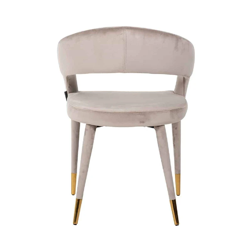 Chaise Gia Khaki velours Fire retardant (FR-Quartz 903 Khaki)