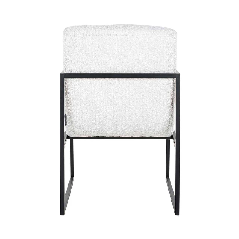 Chaise Lizzy blanc Bouclé / noir (Copenhagen 900 Bouclé blanc)