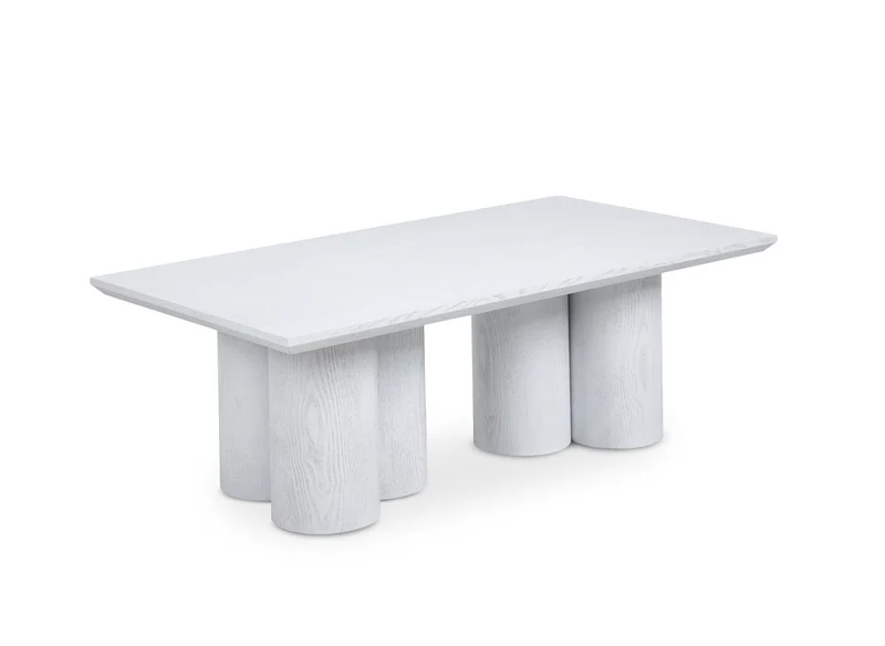 Table basse blanche pieds forme organique ROSALIA