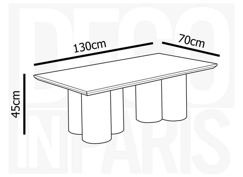 Table basse blanche pieds forme organique ROSALIA
