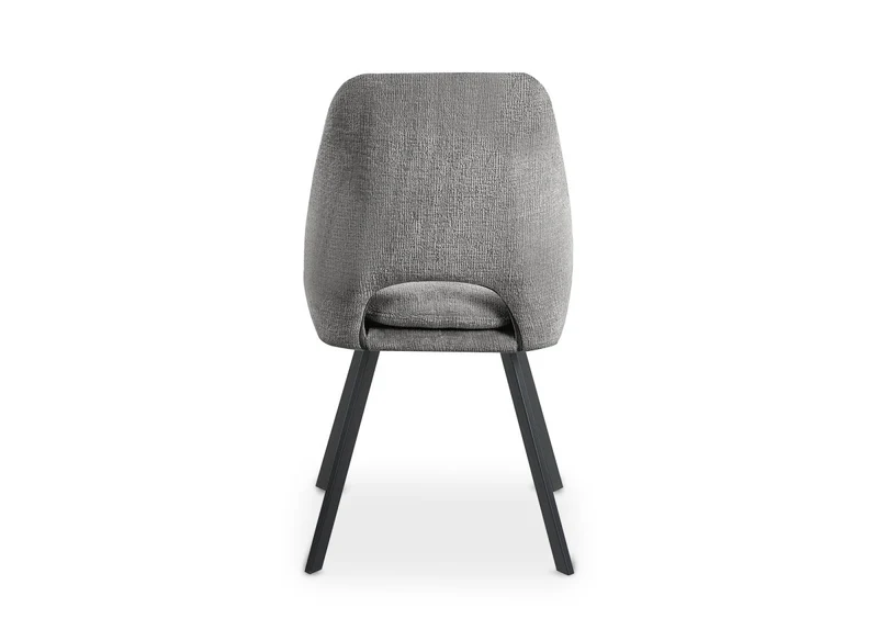 Lot de 4 chaises en velours texturé gris NARCISSE