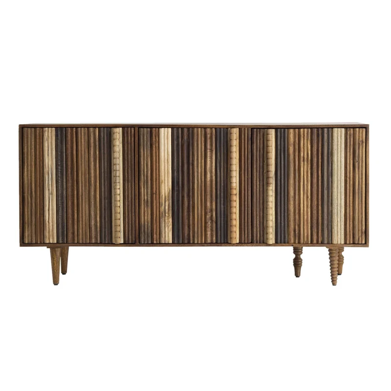 Buffet bas 3 portes multi teintes | Manguier Ramon
