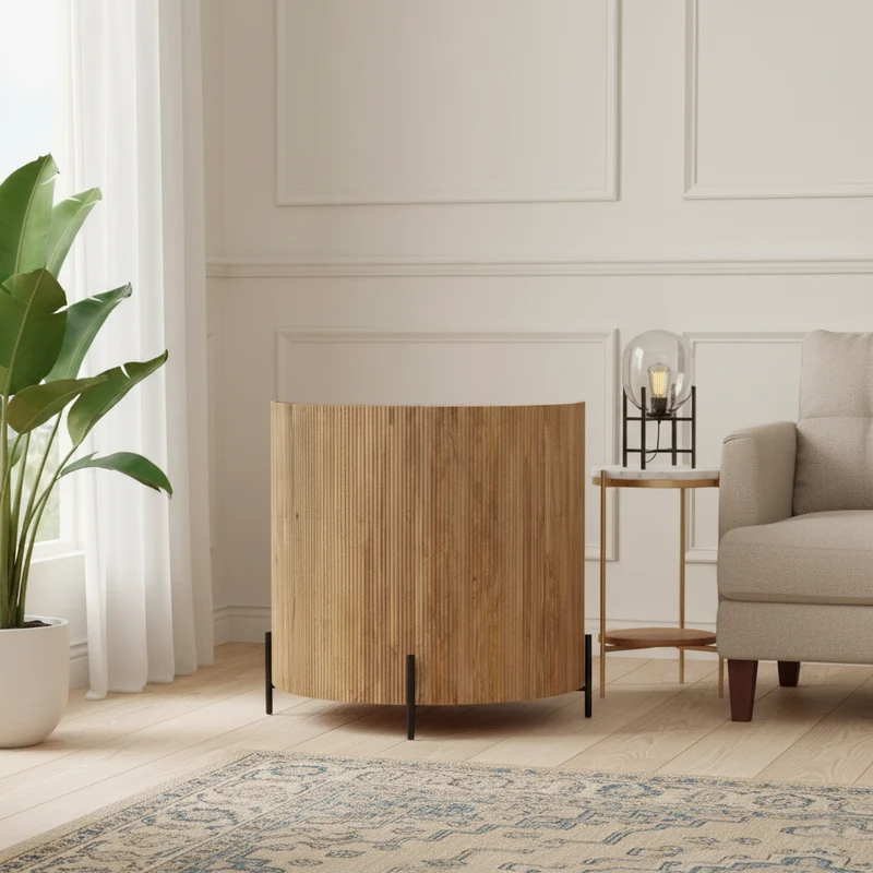 Bar demi lune plateau marbre blanc | Manguier Kfir II