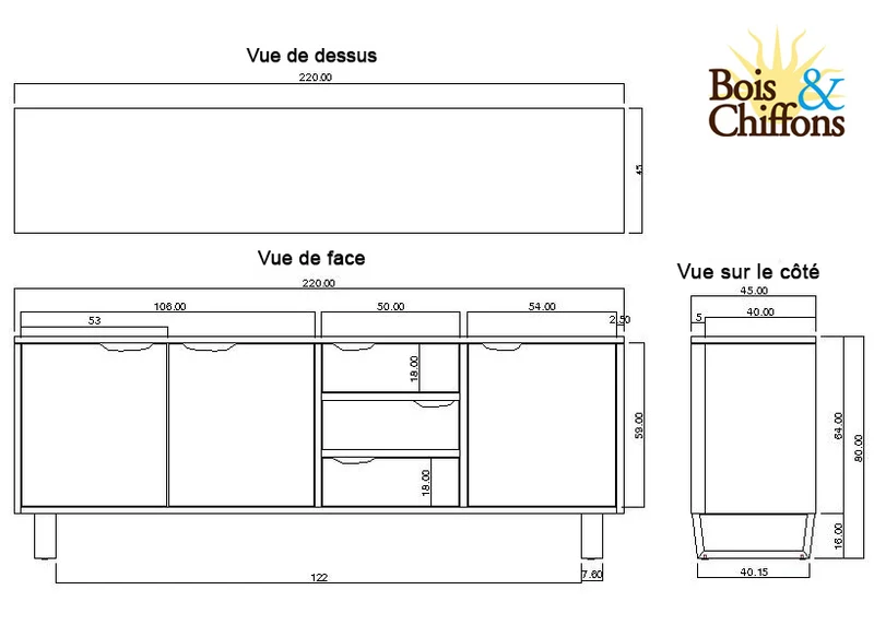 Grand buffet bois | Acacia Forest