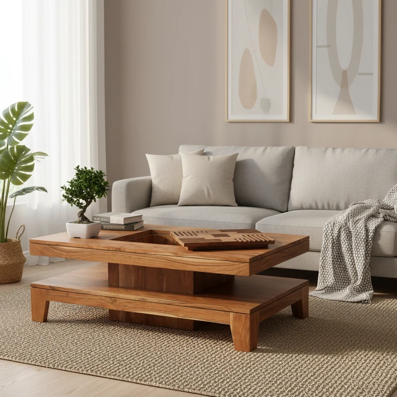 Petite table basse rectangulaire | Acacia Kavish II