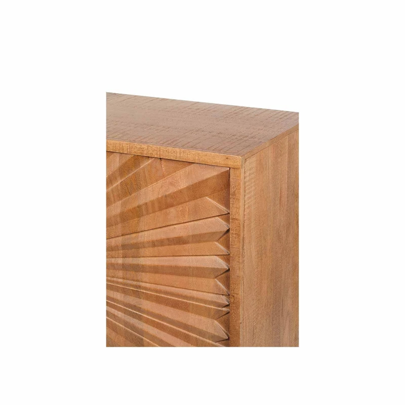 Bahut 2 portes sculptées bois massif en manguier - Solaris