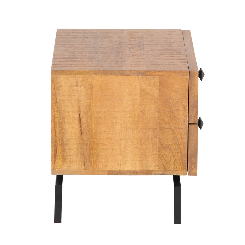 Table de chevet 2 tiroirs | Manguier Sculture