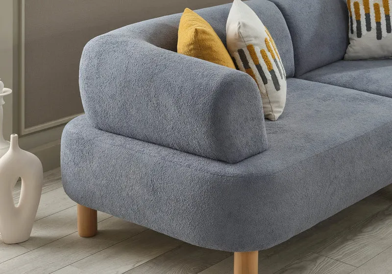 Canapé arrondi tissu bouclé dossier réglable – CARLOS