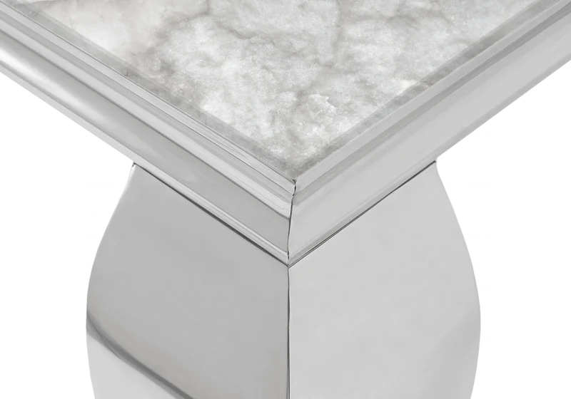 Table basse rectangulaire marbre beige argent - Neo