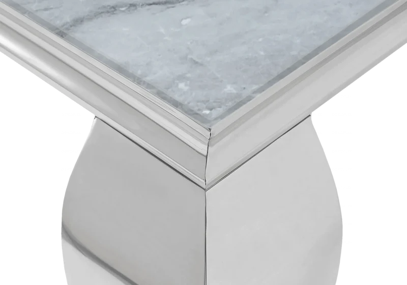 Table basse rectangulaire marbre gris argent - Neo
