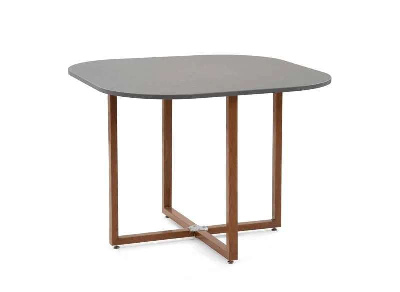 Ensemble table + 4 chaises encastrables grises FLEN