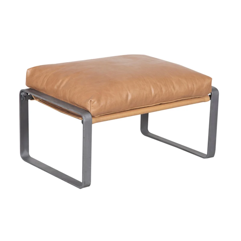 Damo Pouf Brun | Leather