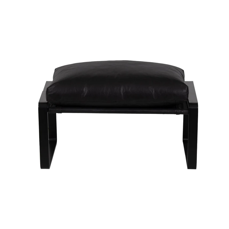 Damo pouf noir | Cuir