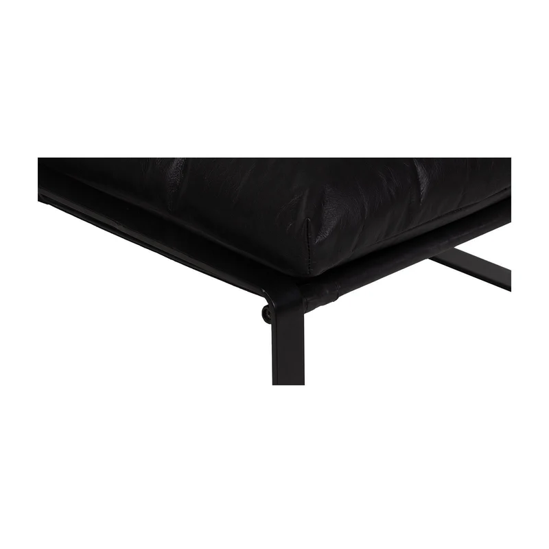 Damo pouf noir | Cuir