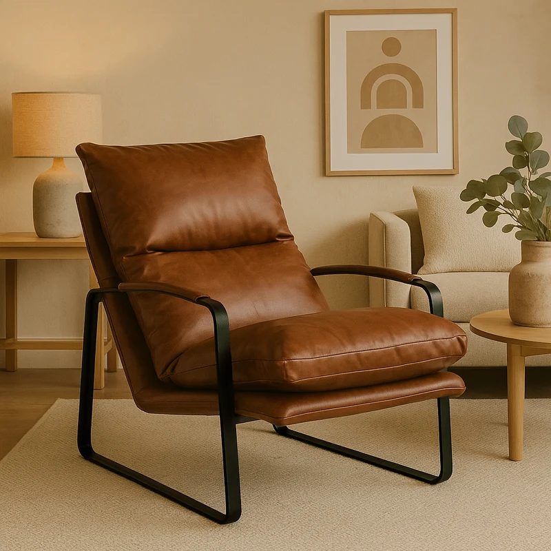 Damo Fauteuil Brun | Leather
