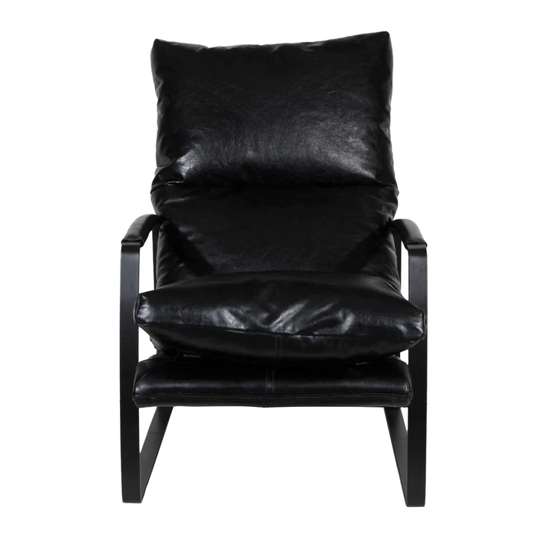 Damo Fauteuil Noir | Leather