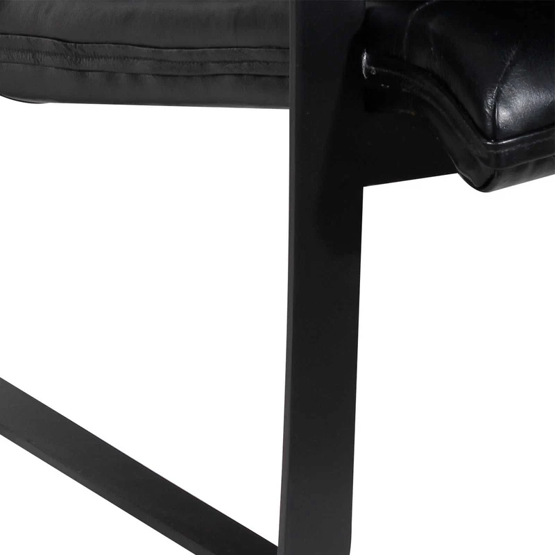 Damo Fauteuil Noir | Leather