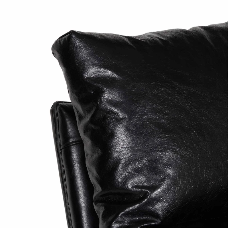 Damo Fauteuil Noir | Leather
