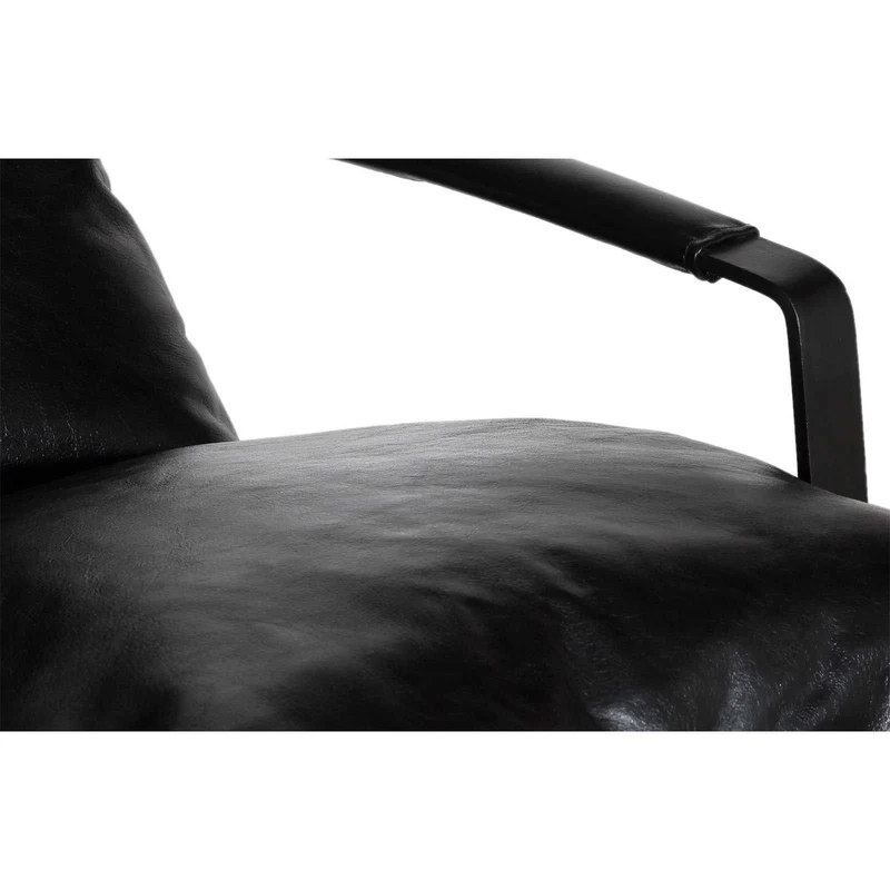 Damo Fauteuil Noir | Leather