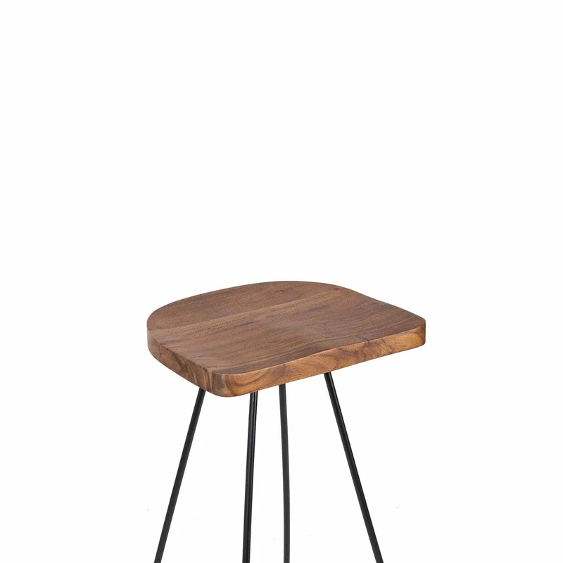 Tabouret de bar acacia et métal | Tila
