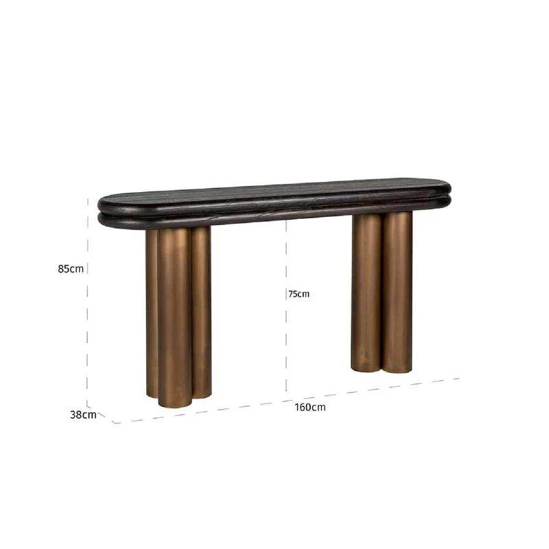 Table Macaron (noir rustic)