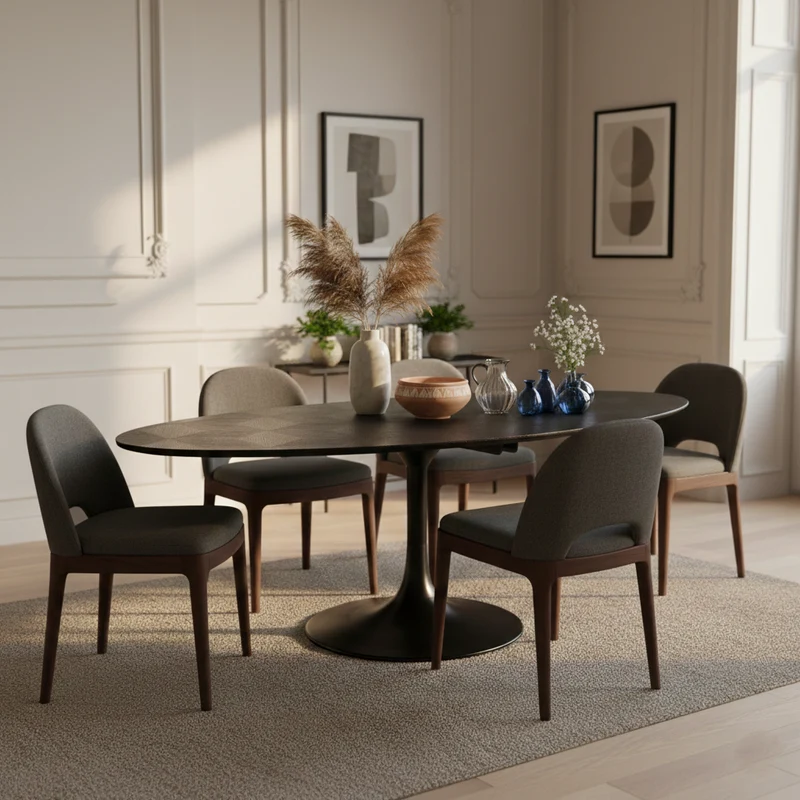 Table de repas Blax ovaal 250 (noir)