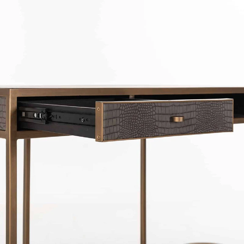 Bureau Classio 2-laden (brossé or)