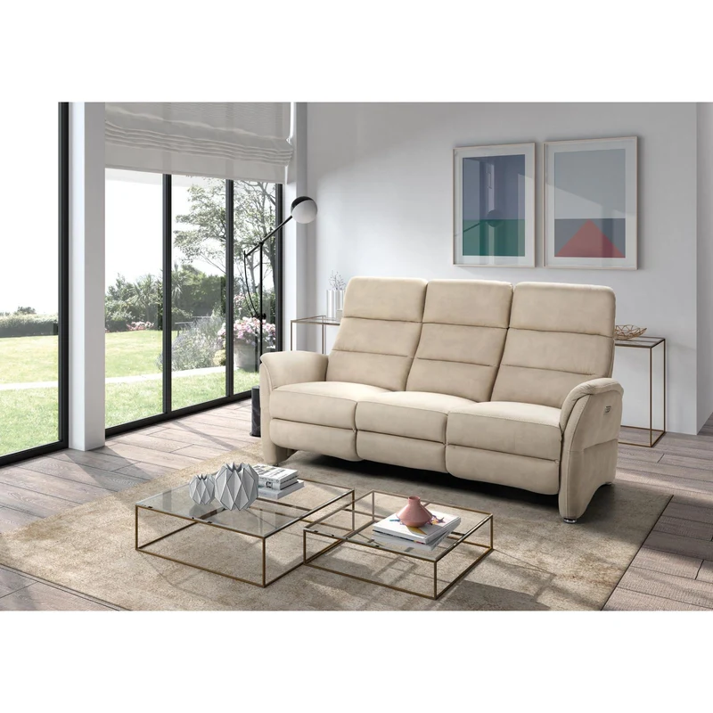 Canapé 3 places, 2 relax électriques Versalles Gris anthracite