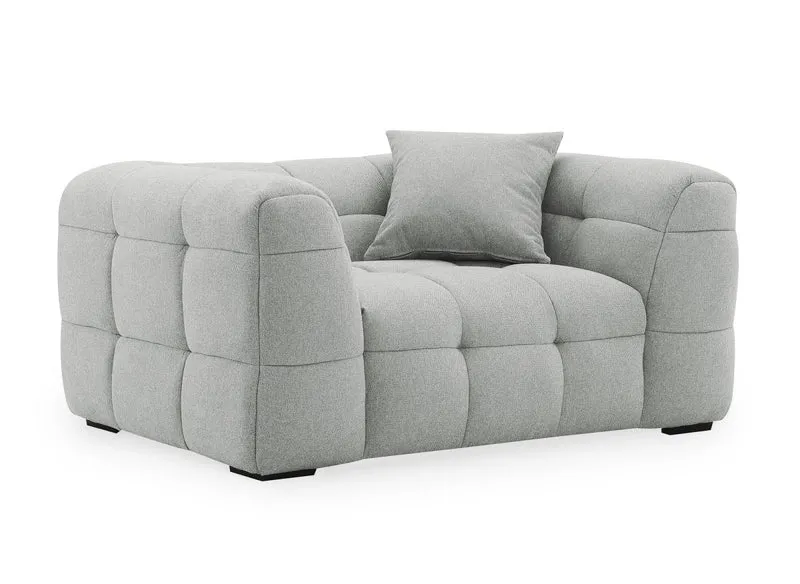 Fauteuil en tissu gris BELLA