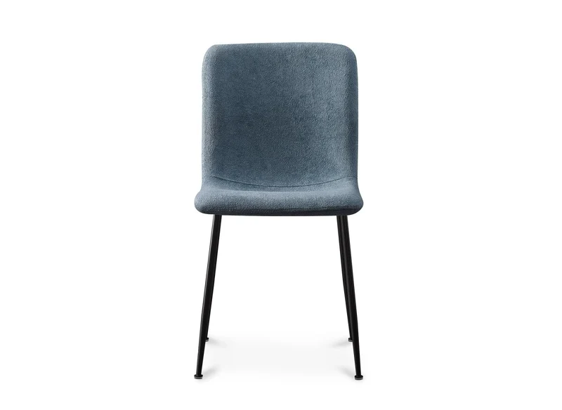 Lot de 4 chaises en tissu bleu CHERYL