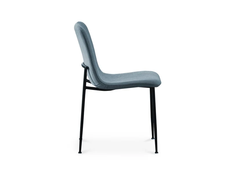 Lot de 4 chaises en tissu bleu CHERYL