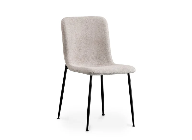 Lot de 4 chaises en tissu beige CHERYL