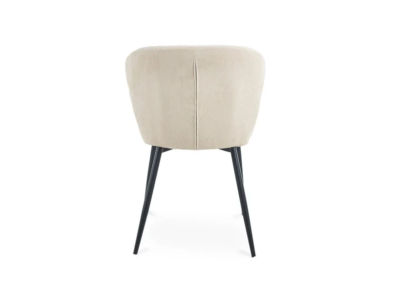 Lot de 4 chaises en velours côtelé beige DANIELA