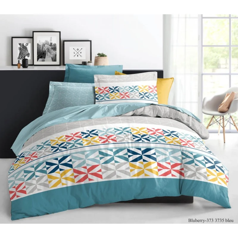 Parure de couette réversible pour lit 240 x 220 cm 13 modèles au choix