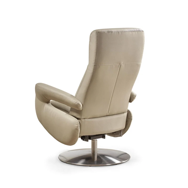Fauteuil relax électrique cuir Grecia Gris foncé