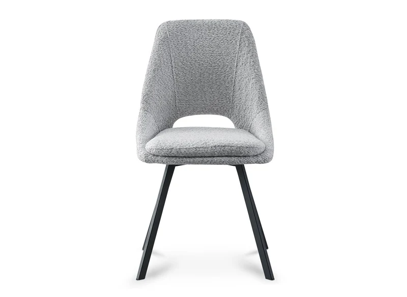 Lot de 2 chaises effet peau de mouton gris clair NARCISSE