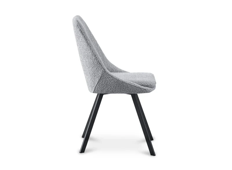 Lot de 2 chaises effet peau de mouton gris clair NARCISSE