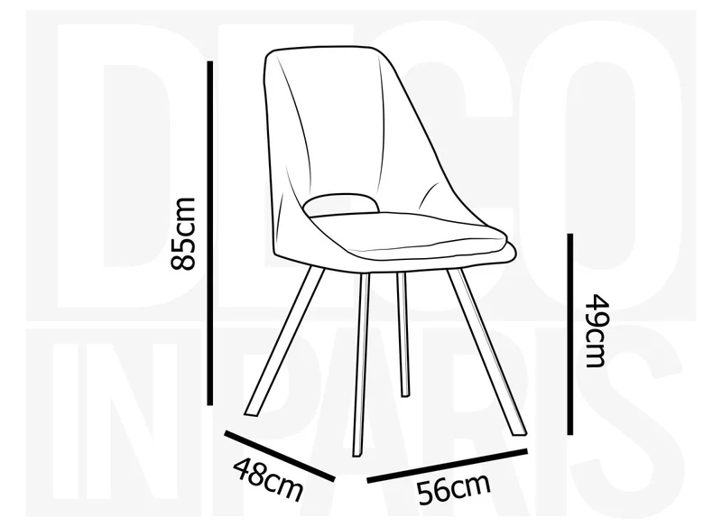 Lot de 2 chaises effet peau de mouton gris clair NARCISSE