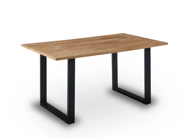 Table à manger rectangulaire couleur chêne 160cm LINE
