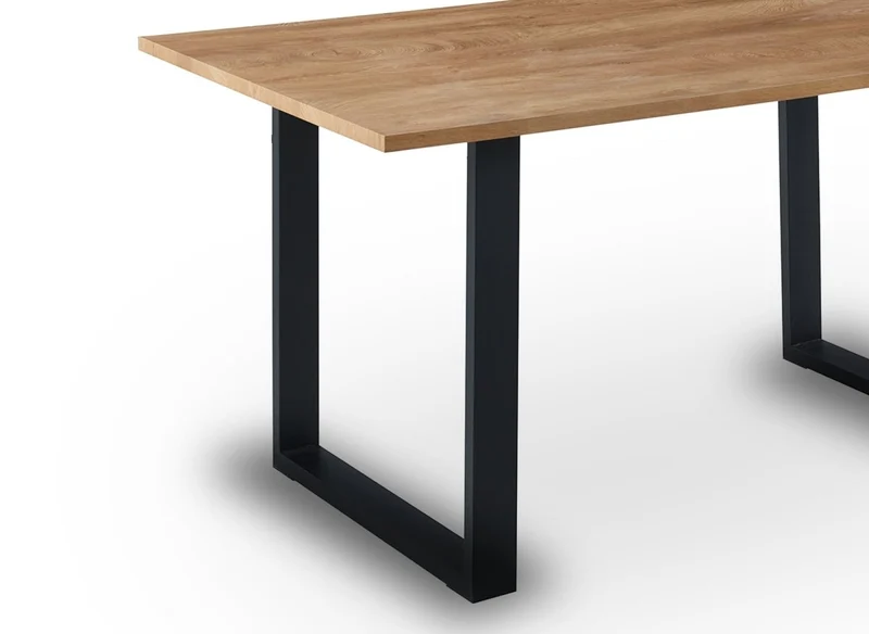 Table à manger rectangulaire couleur chêne 160cm LINE