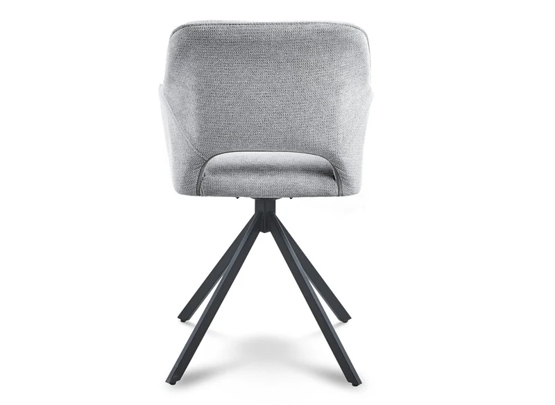 Lot de 2 chaises pivotantes design en velours gris clair CIEL