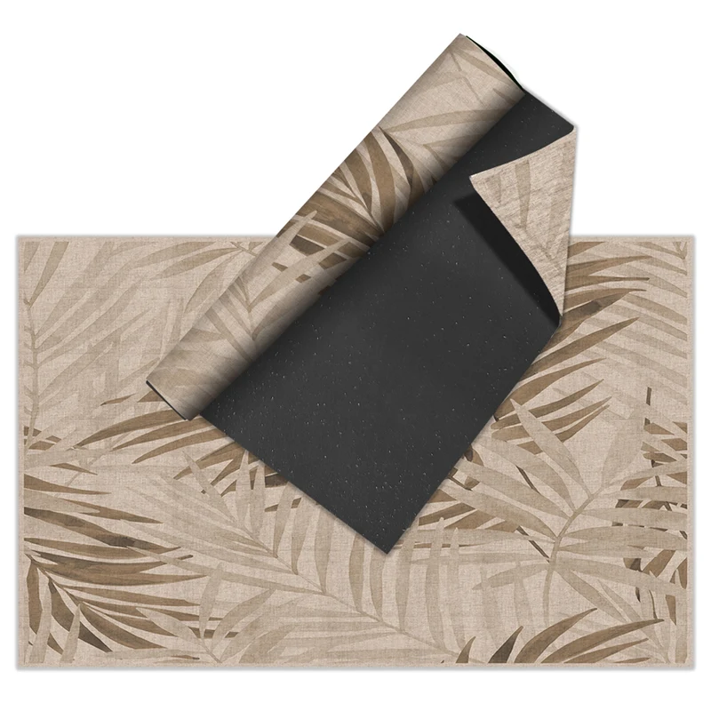 Tapis en vinyle pour intérieur / extérieur – Nature palmiers sepia