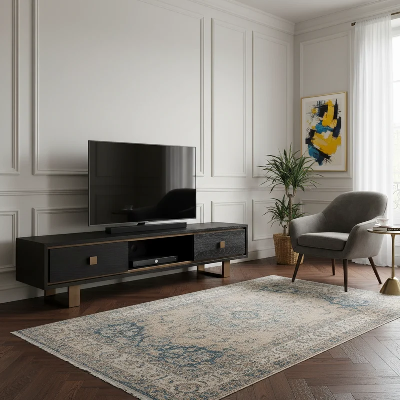 Meuble TV Hunter avec 2-tiroirs