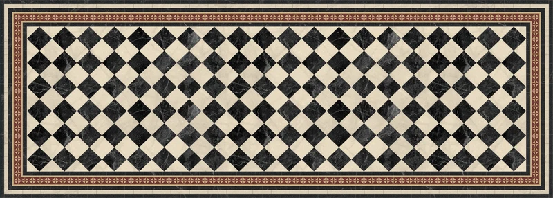 Tapis en vinyle pour intérieur / extérieur - Motif damier