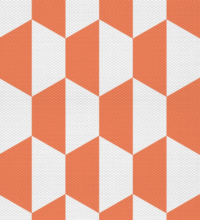 Tapis en vinyle pour intérieur / extérieur - Hexa Terracotta