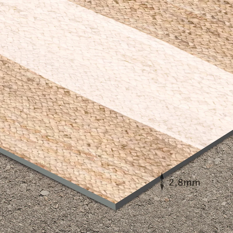 Tapis en vinyle pour intérieur / extérieur - Rayures jute