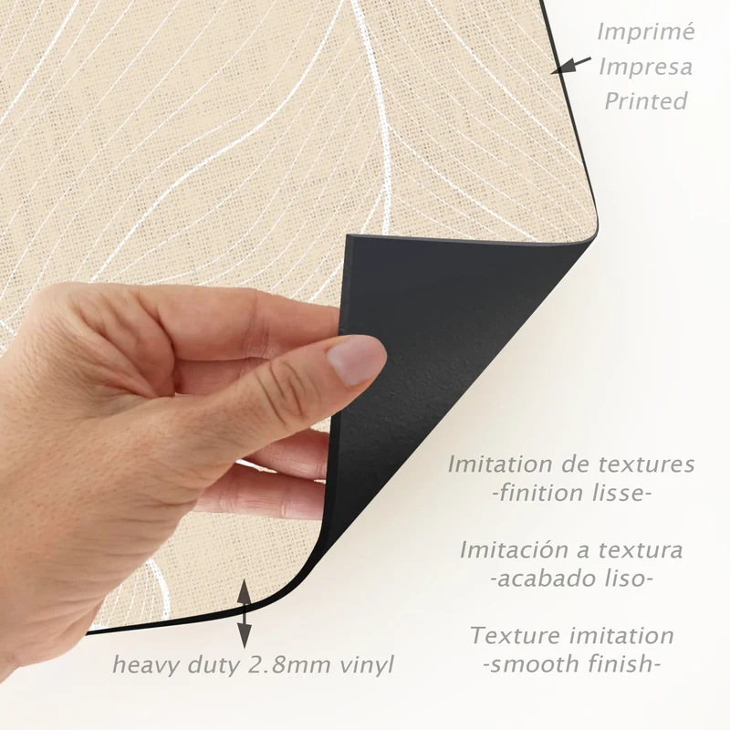 Tapis en vinyle pour intérieur / extérieur - Feuilles sables