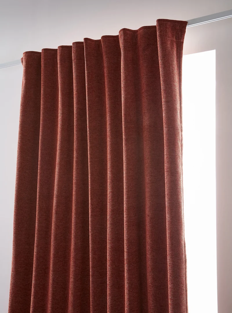 Rideau galon fronceur 140 x 260 cm Occultant + polaire BJORN Terracotta