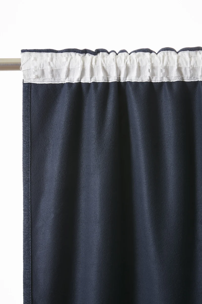 Rideau galon fronceur 140 x 260 cm Occultant + polaire BJORN Minuit