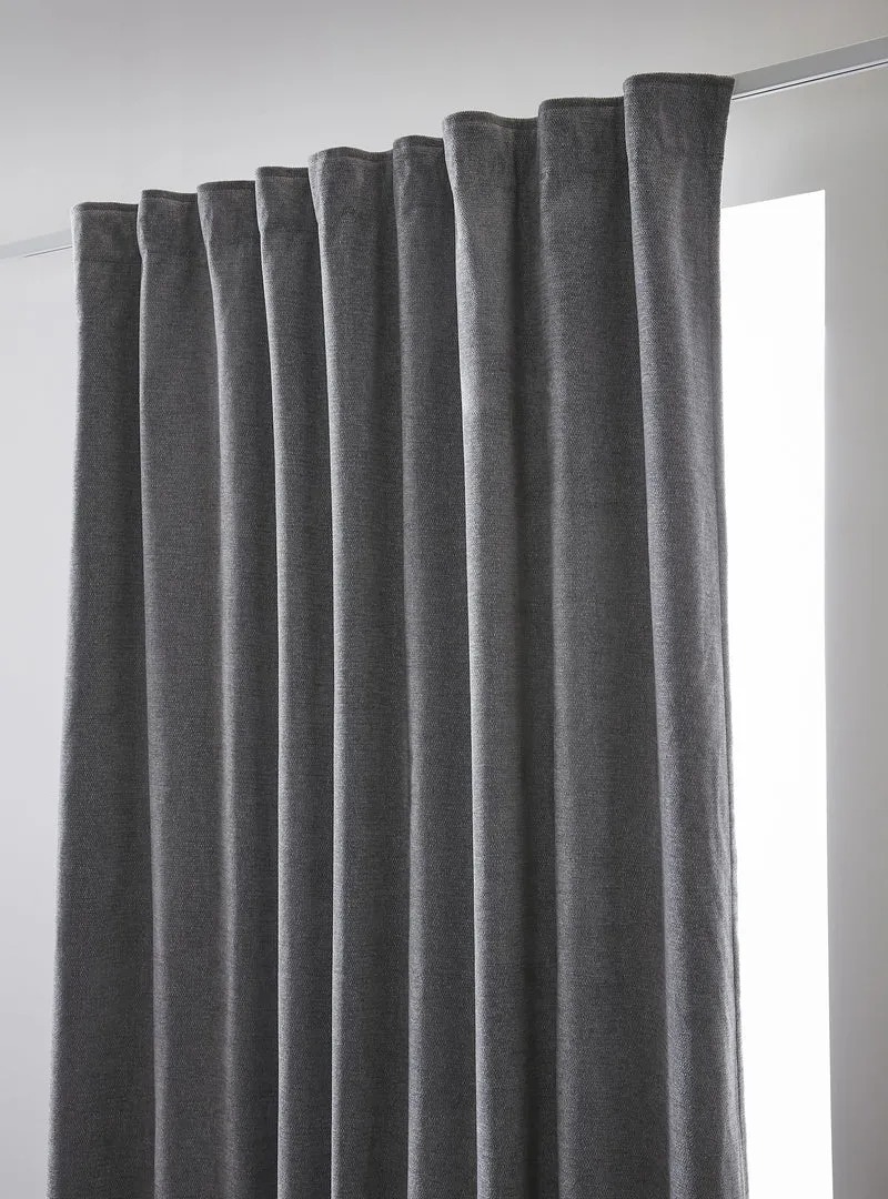 Rideau galon fronceur 140 x 260 cm Occultant + polaire BJORN Titane